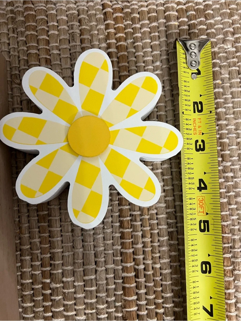 Pink Butterfly & White Daisy Wooden Tic-Tac-Toe Game